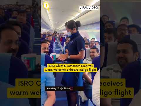 ISRO Chief S Somanath Receives Warm Welcome Onboard Indigo Flight | #shorts